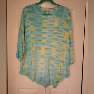 Logo by Lori Goldstein cotton modal tie dye top